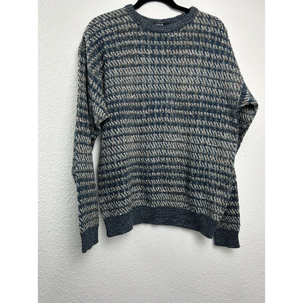 Vintage TSR USA Sweater Mens Size L 80s 90s Cosby Grandpa Preppy Yuppie Y2K‎